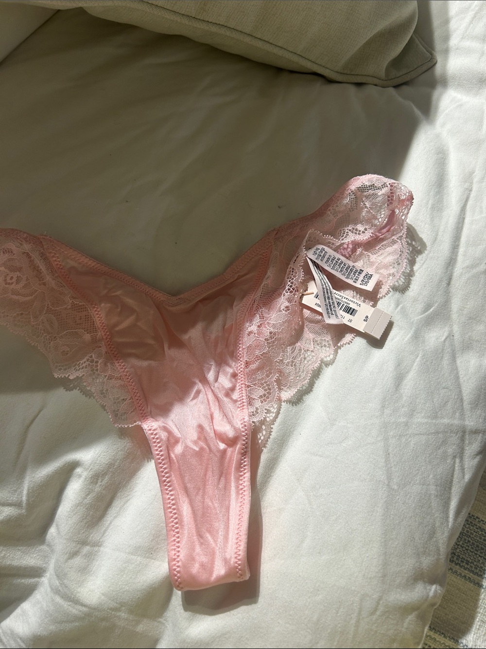 Victoria's Secret Pink Lace Cheeky Thong